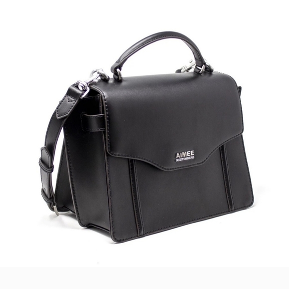 Aimee Kestenberg Handbags - Aimee Kastenberg Phoenix Black Leather Satchel Crossbody Bag